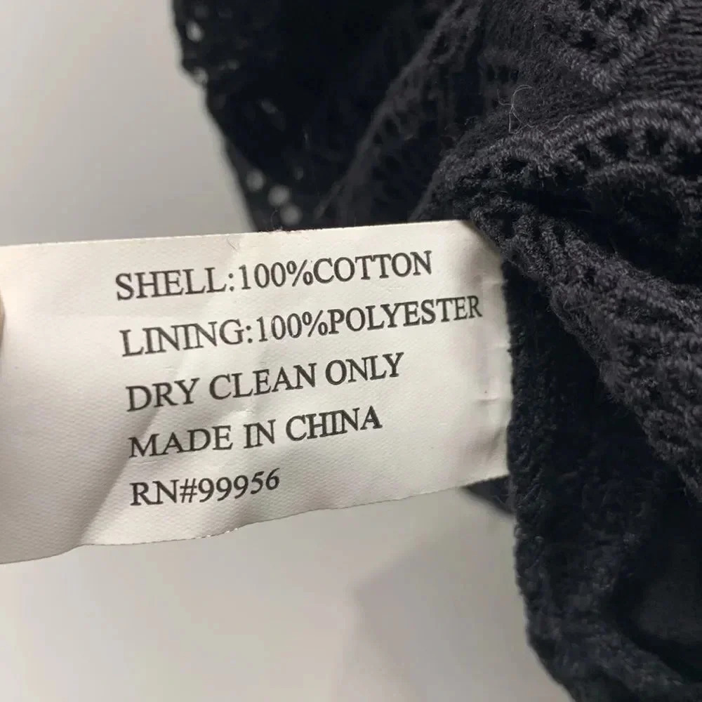 Shoshanna Gabby Dress Mini Mosaic Lace Semi Sheer See Thru Black Nude Size 8 - Picture 10 of 12